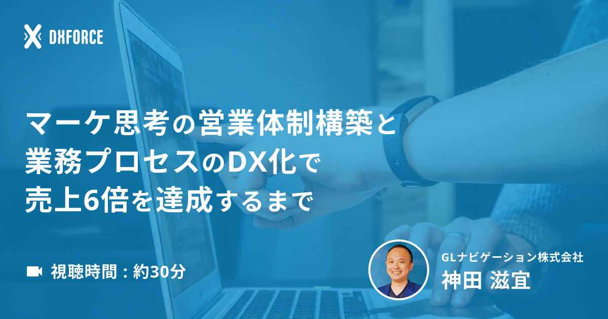 マーケ思考の営業体制構築と業務プロセスのDX化で売上6倍を達成するまで